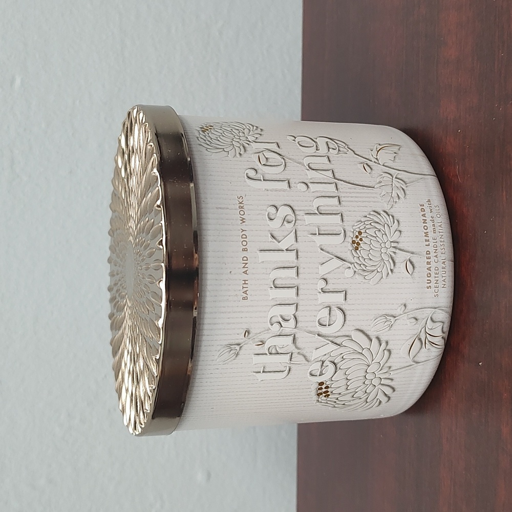 🛍️ Bath & Body Works SUGARED LEMONADE "Thanks for Everything" Gift Candle